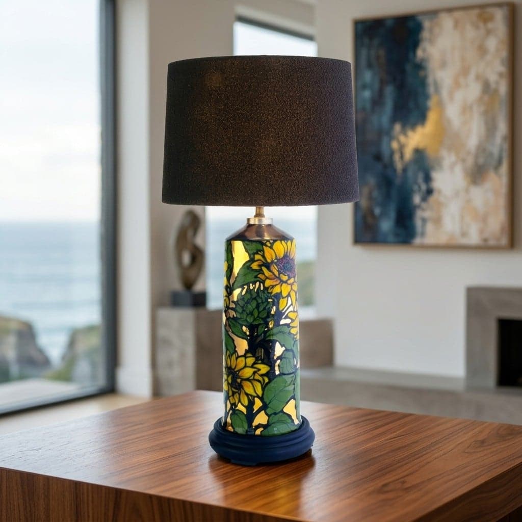 Golden Sunflowers Lamp & Shade