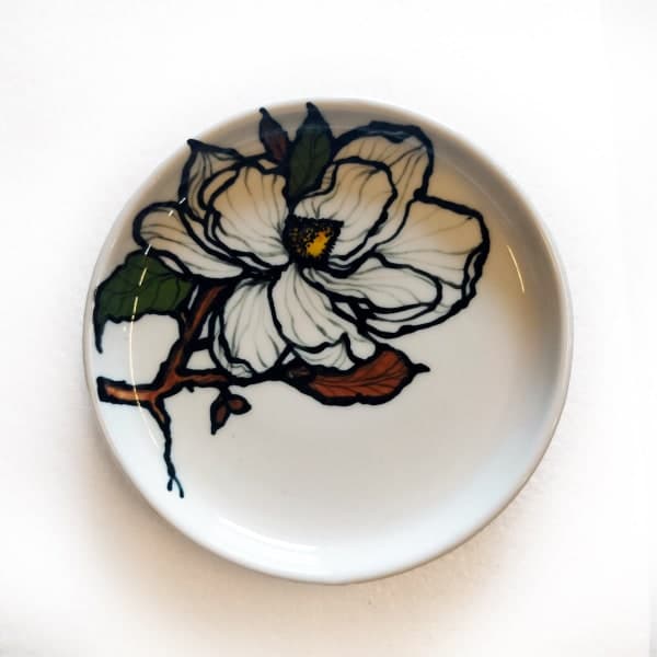 White Magnolia Small Dish